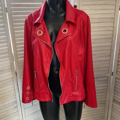 Liz Jordan Womens  Size 18 Open Jacket Red 