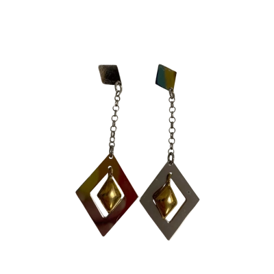 Womens Gold/Silver Drop Earrings 