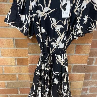  Womens St.Frock  Size 14 Leaf Print Devora Dress 