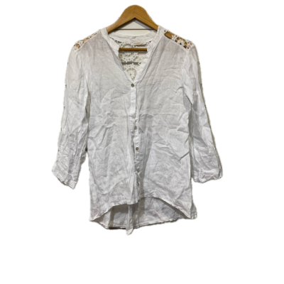 Micky Womens Top Size M White 