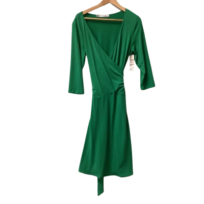 Basque Womens  Size L Casual Dress Green E