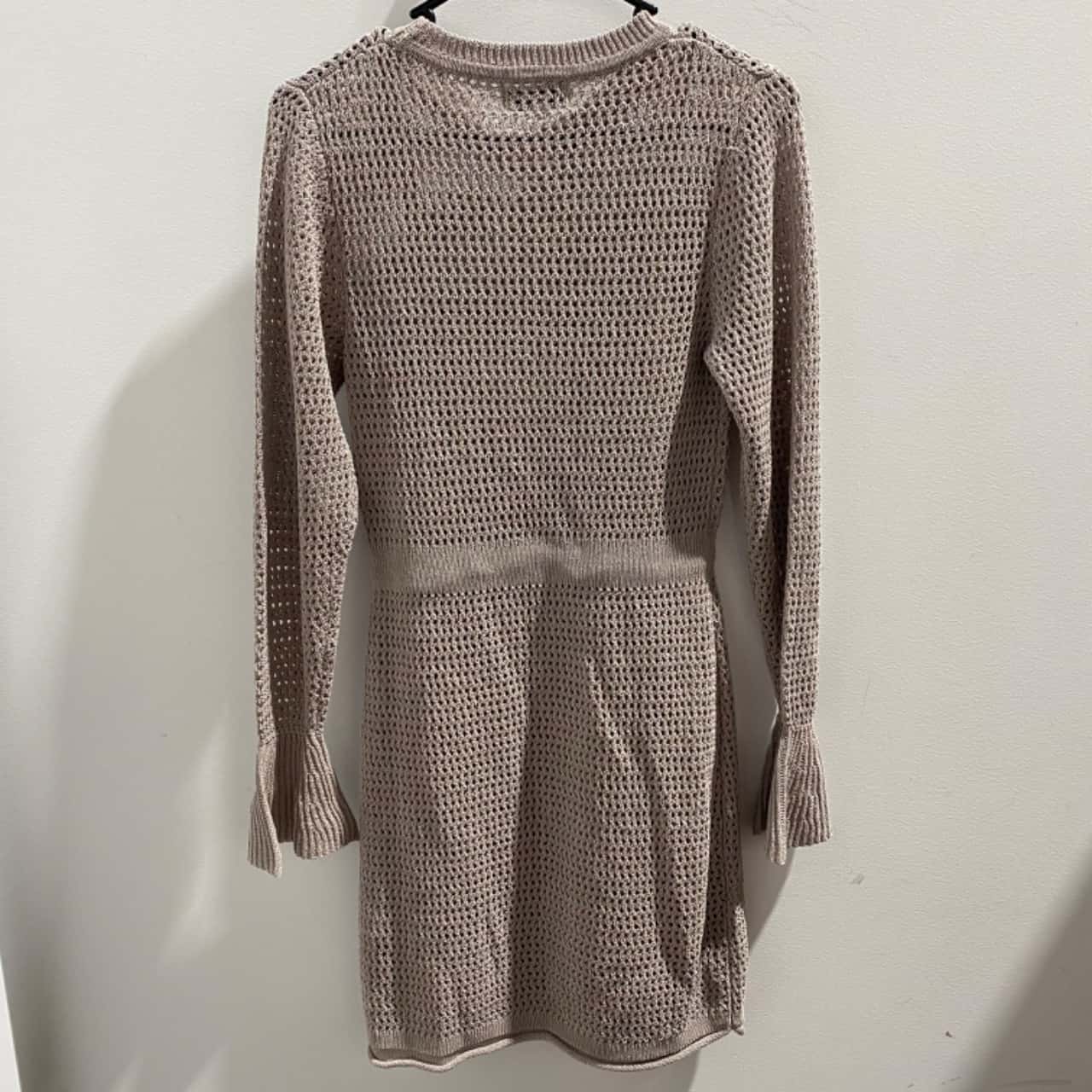 Runway Scout Womens Size 8 Long Sleeve Knit Dress Beige (s) - New With Tags  | Salvos Stores