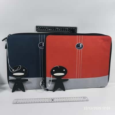 2x PreOwned Bagman Gear Tablet Folio Cases As New With Tags Navy Blue Terracotta 