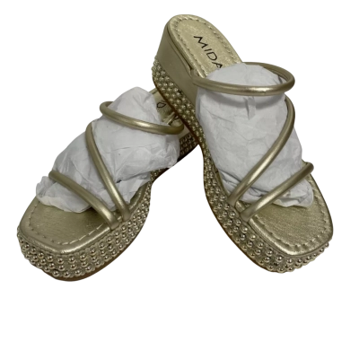 Midas Womens  Size 37 Sandals Gold 