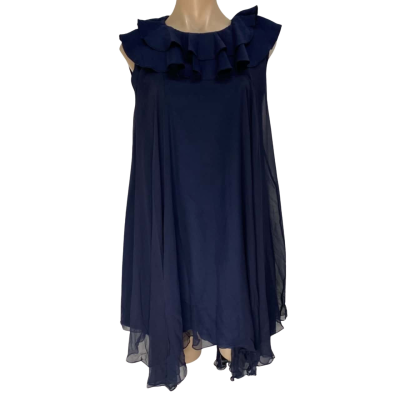 Camilla & Marc Womens Size 10 Navy Silk Dress 