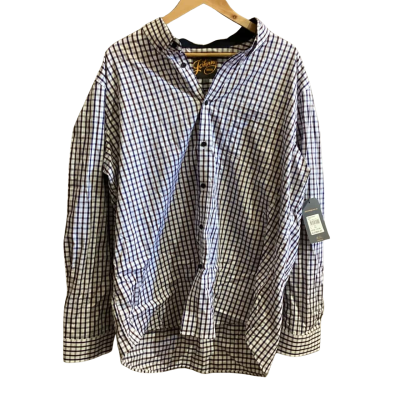 Johnny Bigg Mens  Size XXXL Checked Shirt Blue / Brown 