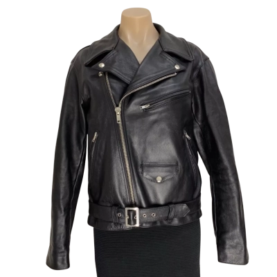 Mars black leather jacket  Size 38 