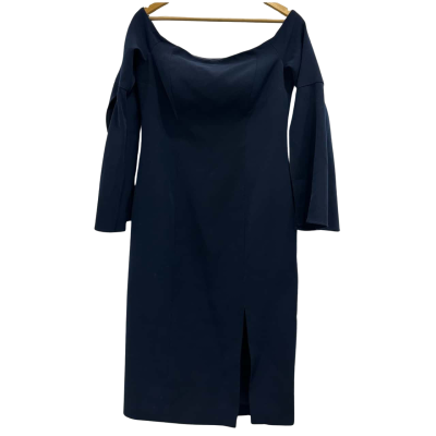Rodeo Show Womens  Size 12 Off The Shoulder Dress Navy Blue 