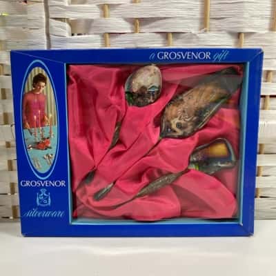 VINTAGE GROSVENOR SILVERWARE 3 PCE