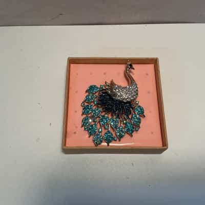 Crystal Rhinestone Peacock Pendant 