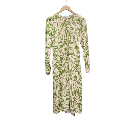 Trenery Womens  Size 8 Midi Dress Green / Peach 