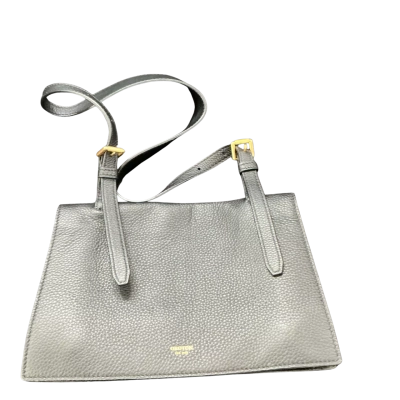 Oroton Mini Shoulder Bag Black Pebble Leather