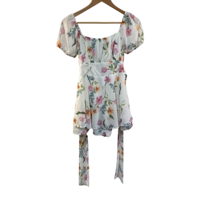 BNWT Dotti Womens  Size 8 Playsuit Floral / White RRP $89.95