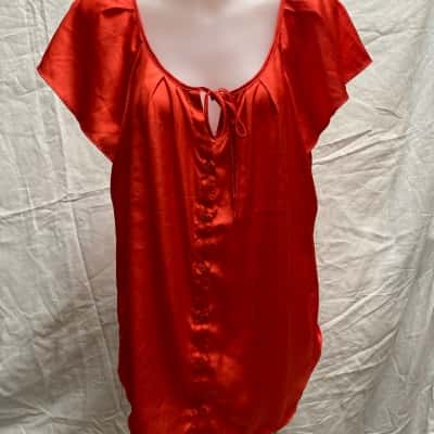 Jacqui-E Womens Short sleeve Top Burnt Orange 