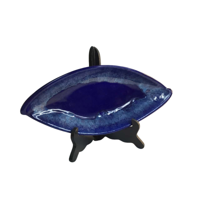 Ceramic Blue Fish Serving Plate (Germany)
