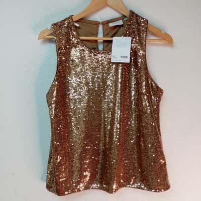 Sussan Womens  Size M Sleeveless Top Brown 