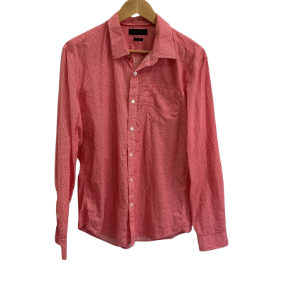 Country Road red and white cotton shirt, Size L