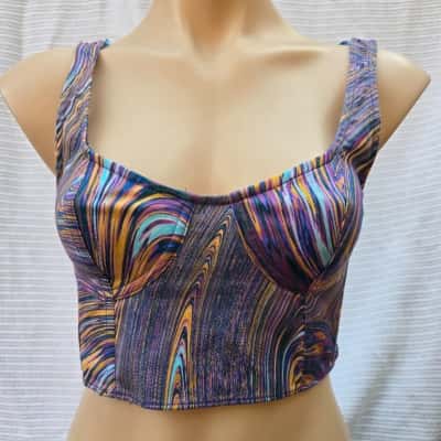 Zara Womens  Size XS Bralette top Pattern 