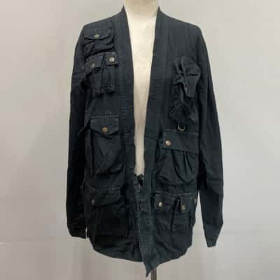 Augdog Mens  Size L Black Combat Jacket