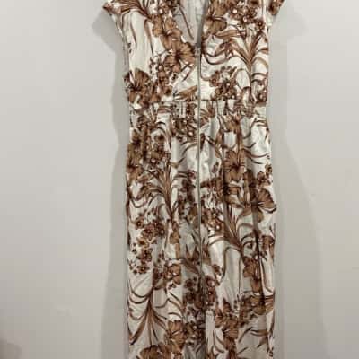 Sunny Girl Womens  Size 16 Maxi Dress Beige / Brown 