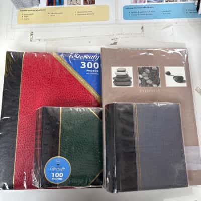 X4 Photo albums- 2 large and 2 small *NEW STILL IN PACKAGING