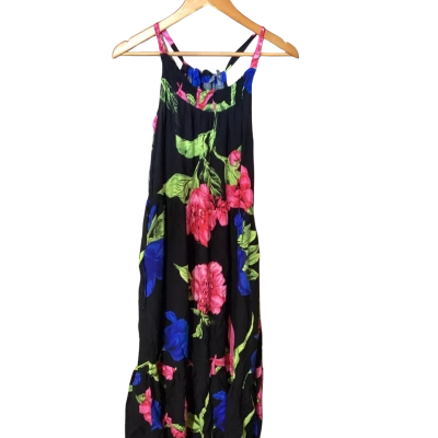 Katies Womens  Size 8 Maxi Dress Black  