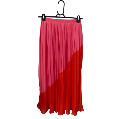 Gorman Pink and Orange Pleated Skirt Size 8