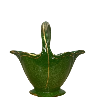 Royal Winton Grimwades Small Green and Gold Basket