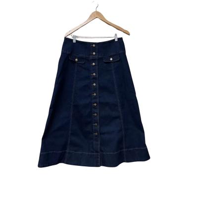 BNWT Blue Illusion Women’s Size L A-Line Skirt / Denim Skirt RRP $169.99