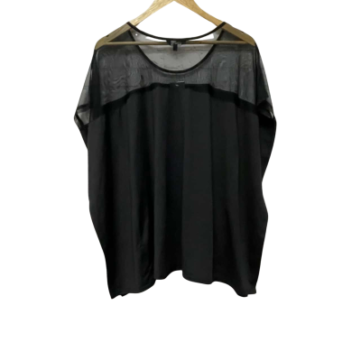 Liz Jordan Womens  Size S Short Sleeve Top Black  / Silver 