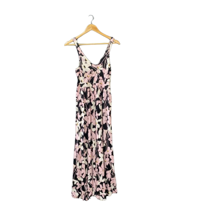 Mister Zimi Size 8 Casual Dress Black/Floral/Multicoloured/Pattern/Pink  