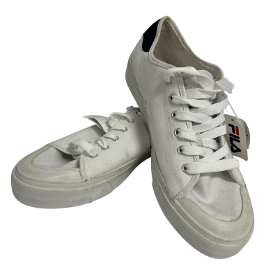 FILA C910S White Canvas Sneakers US 9 27cm Low Top Shoes