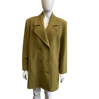 Perri Cutten Women's Size 16 Wool Blend Winter Coat Green 