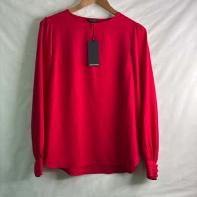 Portmans Womens  Size 10 Long Sleeve Top Red 