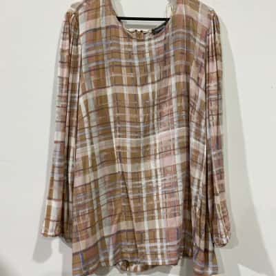 Autograph Womens  Size 26 Zip Back Printed Top  RRP$99.99