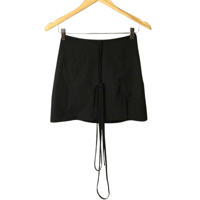 Women’s Size XS Black White Fox Mini Skirt 