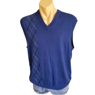 Greg Norman Mens  Size L Sweater Vest Blue BN