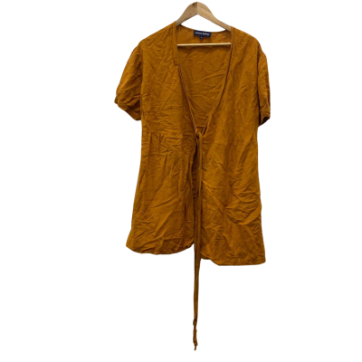 Princess Highway Womens  Size 10 Mini Dress / Wrap Dress Mustard 