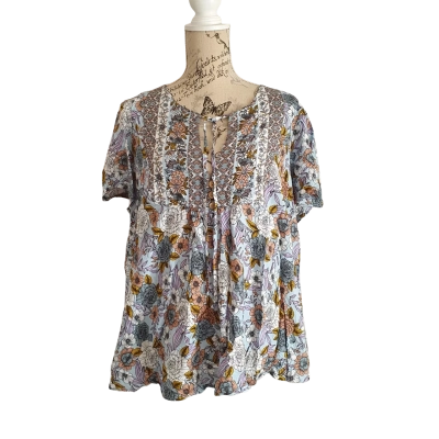 You + All Womens  Size 20 Floral Top Blue / Floral BN