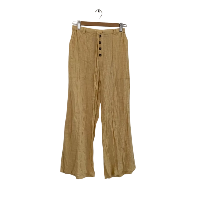 Ghanda Womens  Size XS Straight Leg Pants / Wide Leg Pants Yellow 