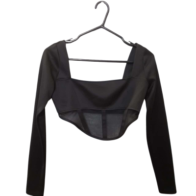 AsYou Womens Size 8 Cropped Top / Party Top Black  