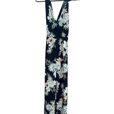 Wish Women’s  Size 8 Black Floral Jumpsuit 
