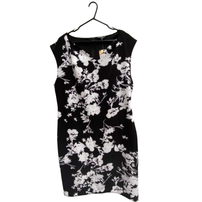Liz Jordan Womens  Size 18 Sleeveless Dress  Black  / Floral 