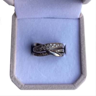 Michael Hill  Womens Ring Sterling Silver Cubic Zirconia