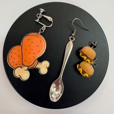 Trio Novelty Food Themed Earrings 