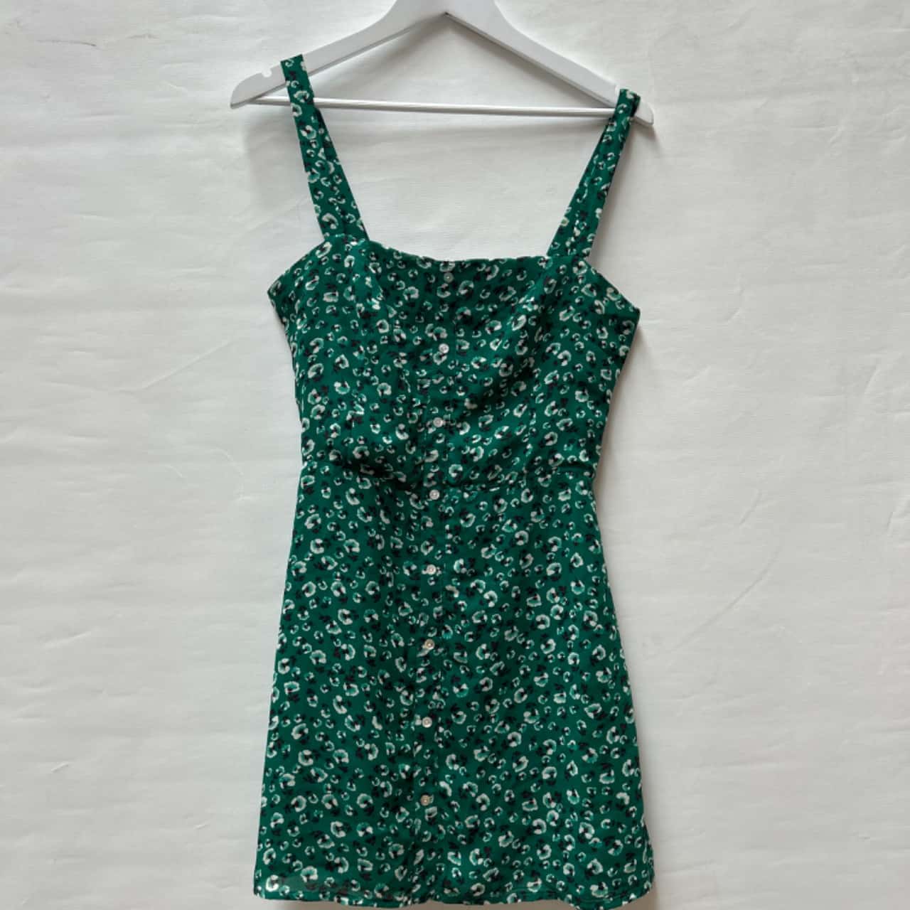 lulu green floral dress Green Floral Lulu Dress main image 0