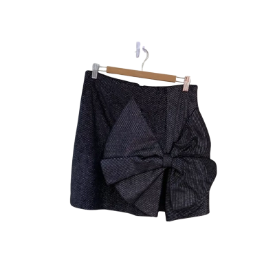 Sheike Womens  Size 12 Mini Skirt Black / Polka Dot / Bow Tie