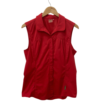 Kathmandu Womens  Size 12 Sleeveless Shirt Red 