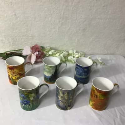 Stoke on Trent Nostalgic Ceramics Artist Set of 6 Fine China Mugs (boxed)