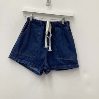  Bronzesnake Womens  Size 6 Denim Shorts Navy Blue 